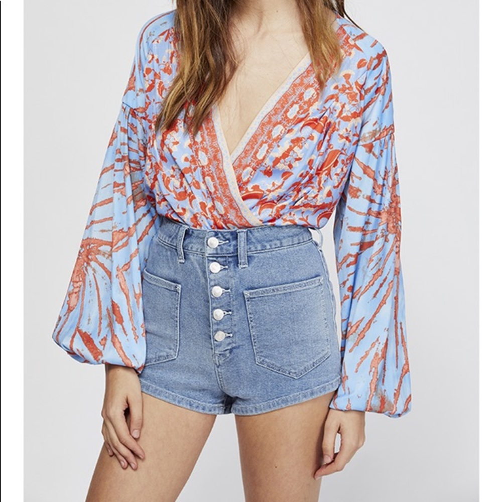 Free People Cruisin Together Surplice Blouse